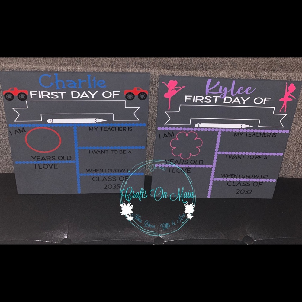 Back to school double sided signs